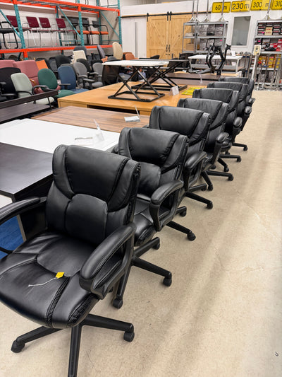 Black Leather Office / Boardroom Chairs