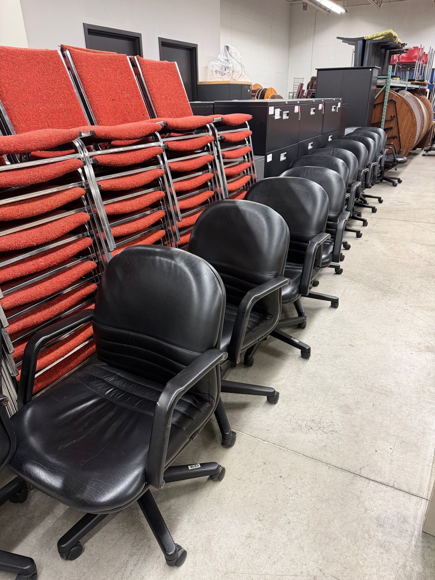 Black Vinyl Office Chairs