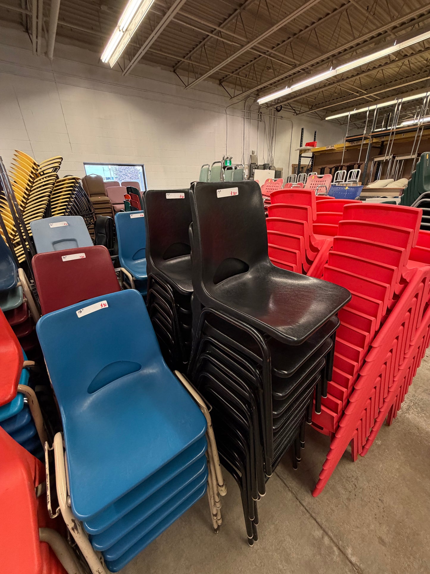 17" Black Kid/Teen Chairs