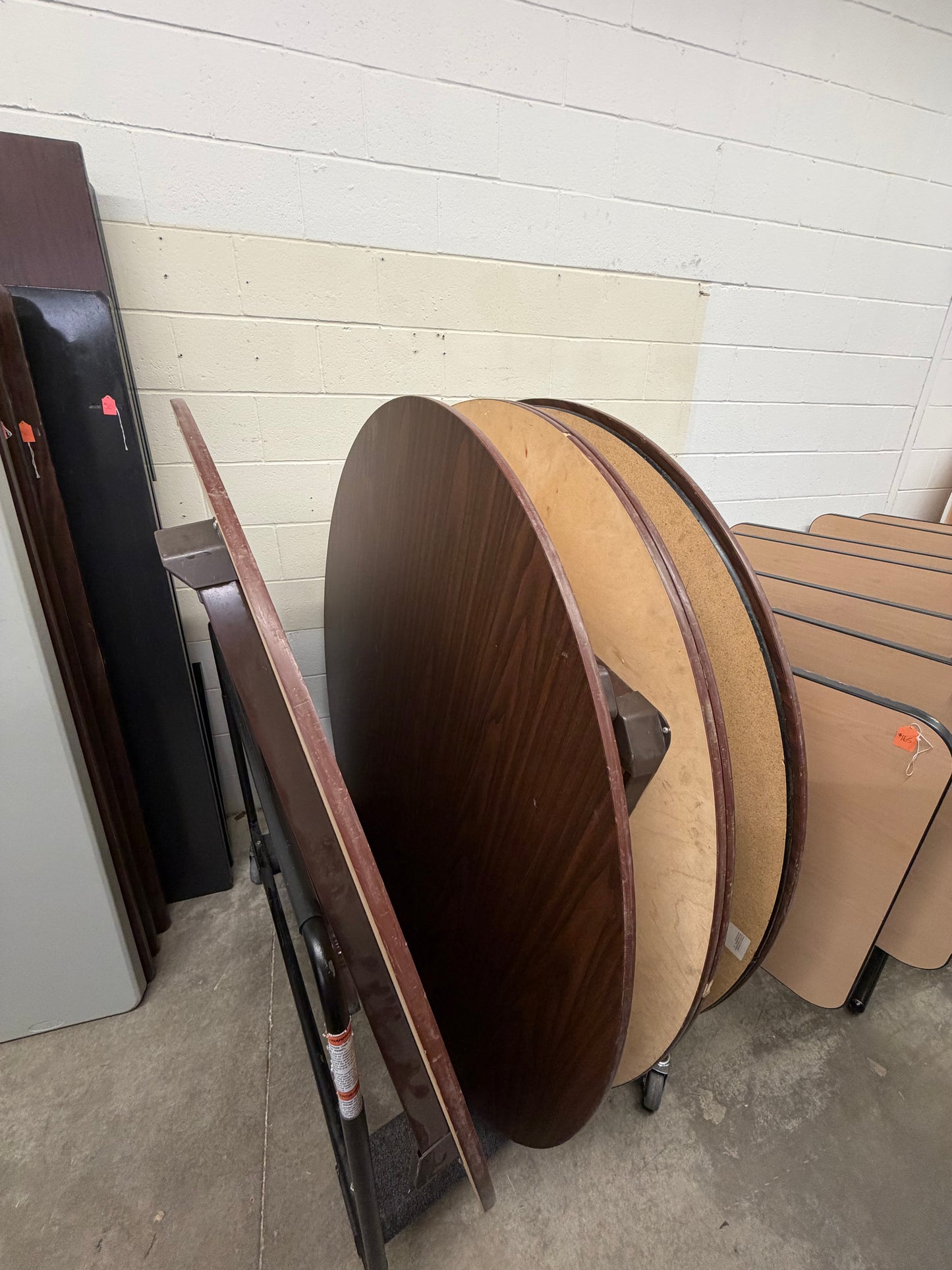 Dark Brown 5' Round Banquet Tables