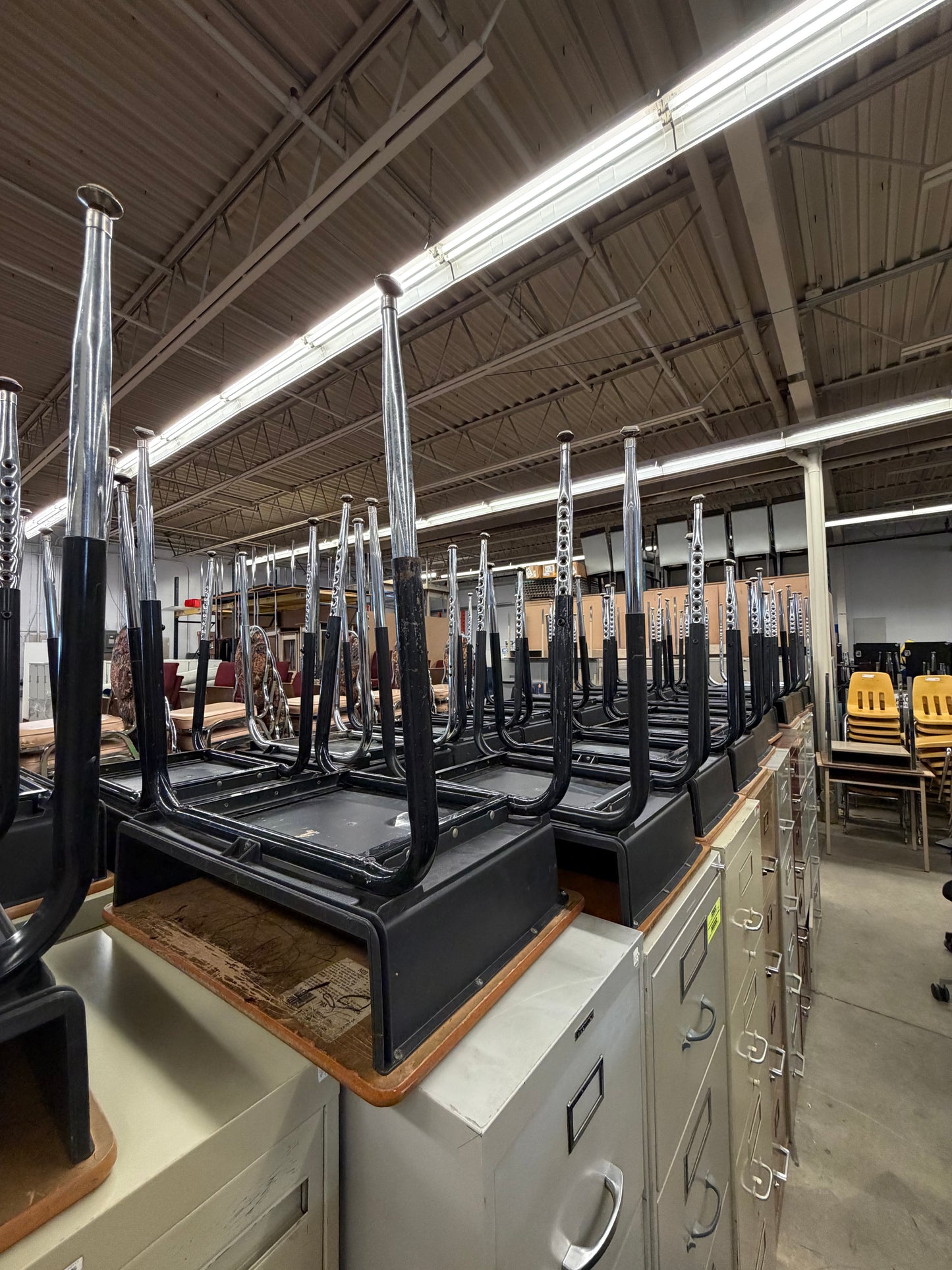 Black School Pocket Desks