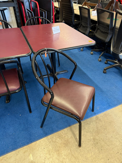 Plum/Black Coloured Restaurant Chairs