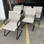 Steelcase Beige Floral Sleigh Bottom Reception Chairs