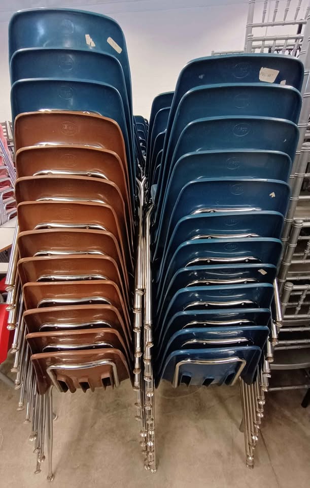 18" Virco Stacking Plastic Chairs
