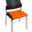 Orange/Black Wipeable Reception Chairs