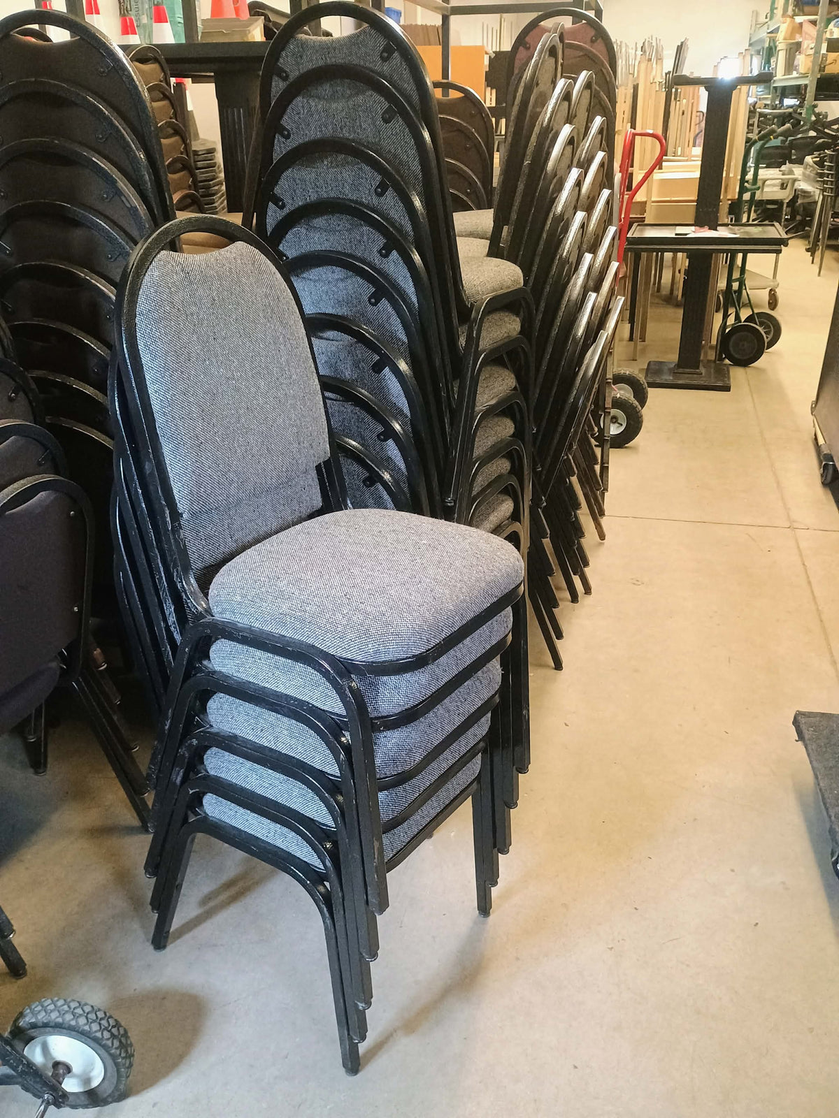 Grey Stacking Banquet Chairs