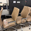 Beige Ribbed Back Office Chairs