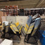 Yellow/Blue/Off-White Sleigh Bottom Stacking Chairs