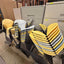 Yellow/Blue/Off-White Sleigh Bottom Stacking Chairs