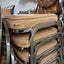 Stacking Beige/Floral Padded Banquet Chairs