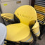 Yellow/Blue/Off-White Sleigh Bottom Stacking Chairs