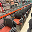 Black & Orange Stacking Reception Chairs with Arms