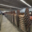 Stacking Beige/Floral Padded Banquet Chairs