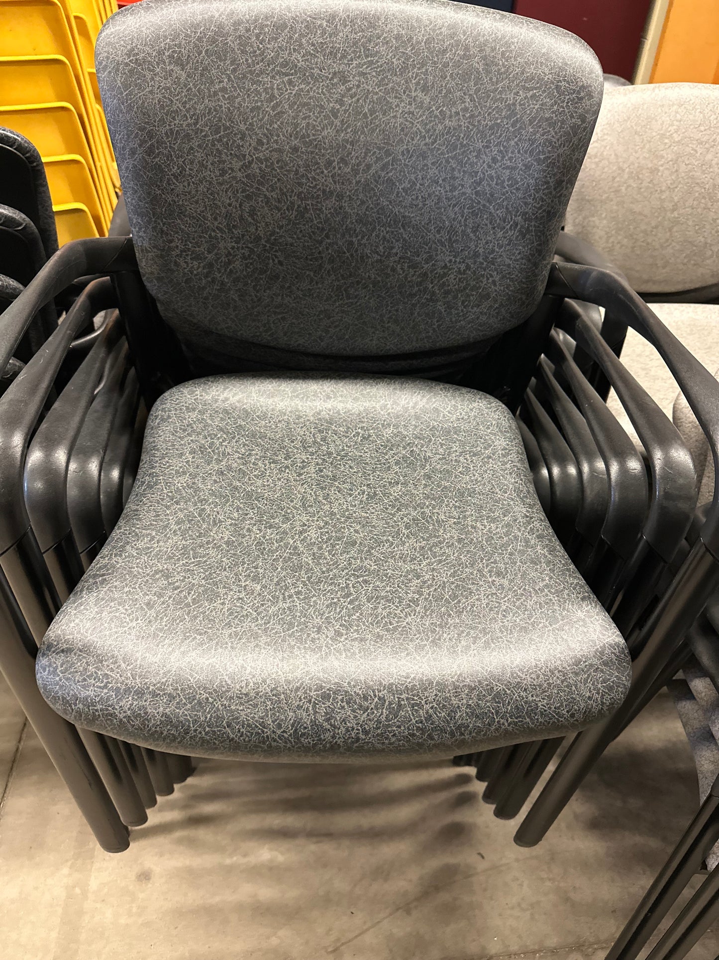 Black Vinyl Reception Chairs