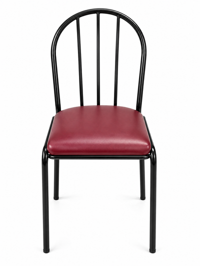 Plum/Black Coloured Restaurant Chairs