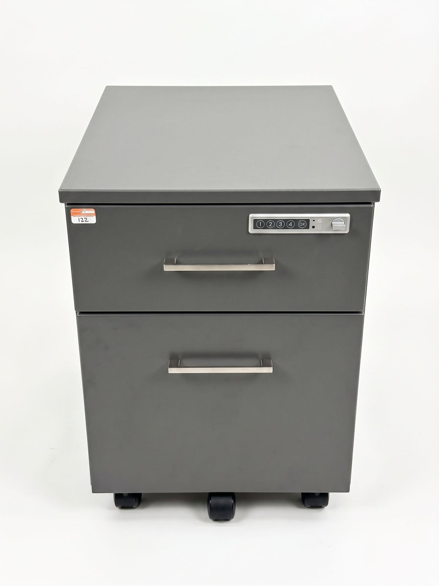 Dark Grey Rolling Electronic Wood Pedestals