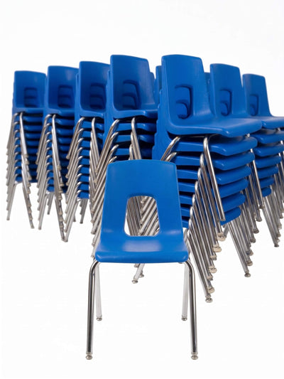 18" Royal Blue Stacking Chairs