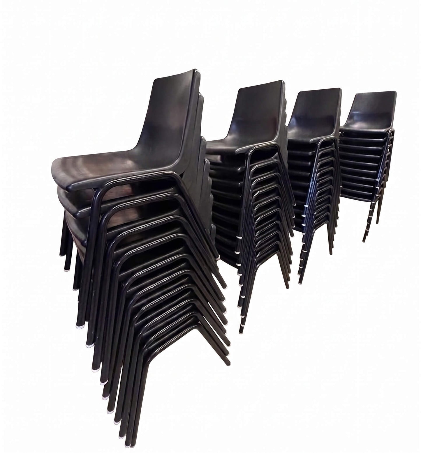 Black 18" Plastic Stacking Chairs