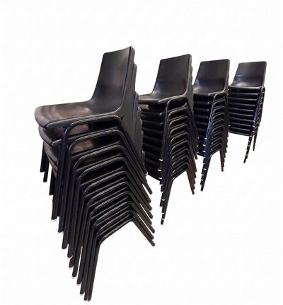 Black 18" Plastic Stacking Chairs