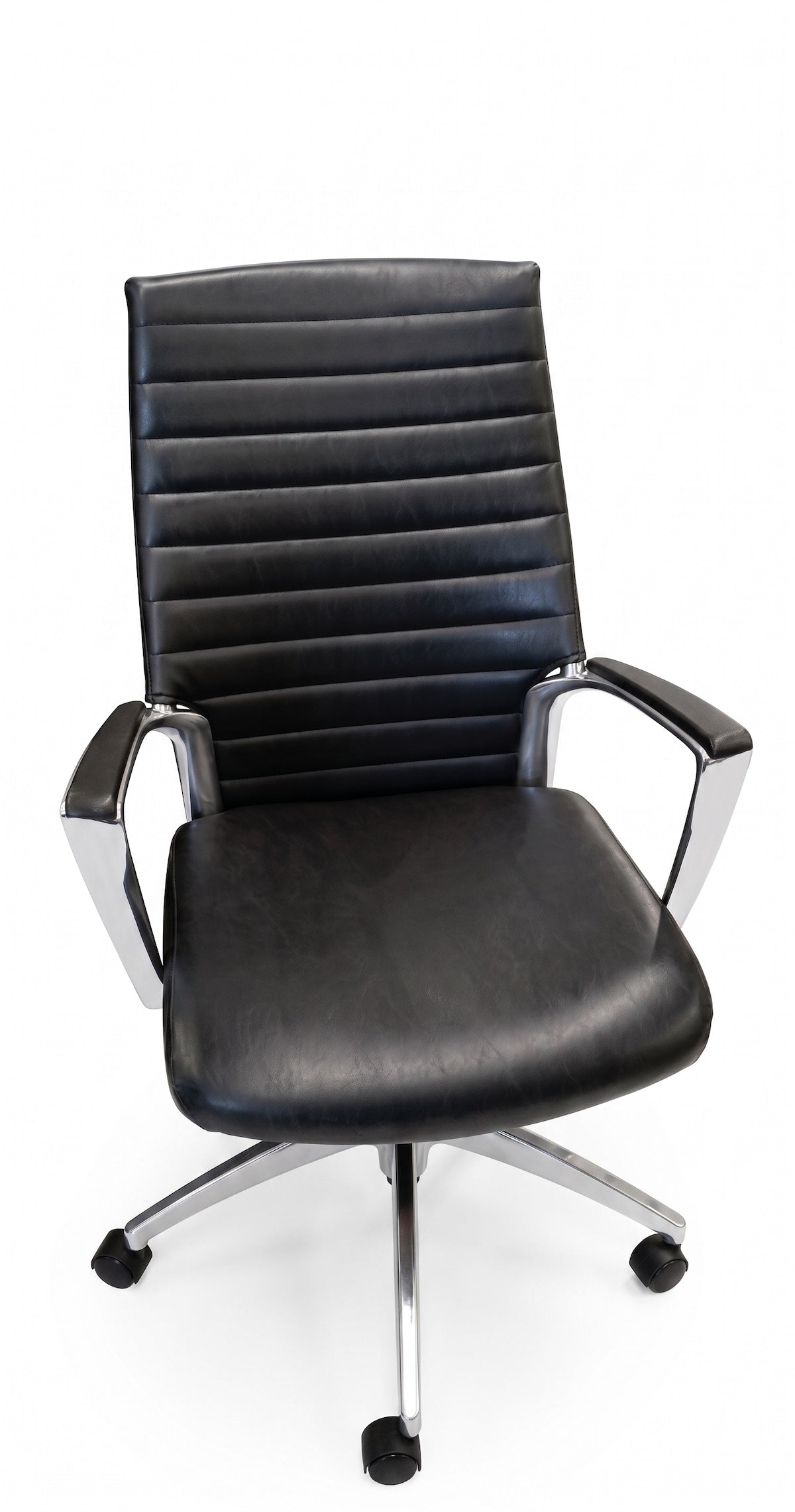 Black Ribbed Board Room Chairs