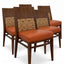 Brown/Orange Wood Restaurant Chairs