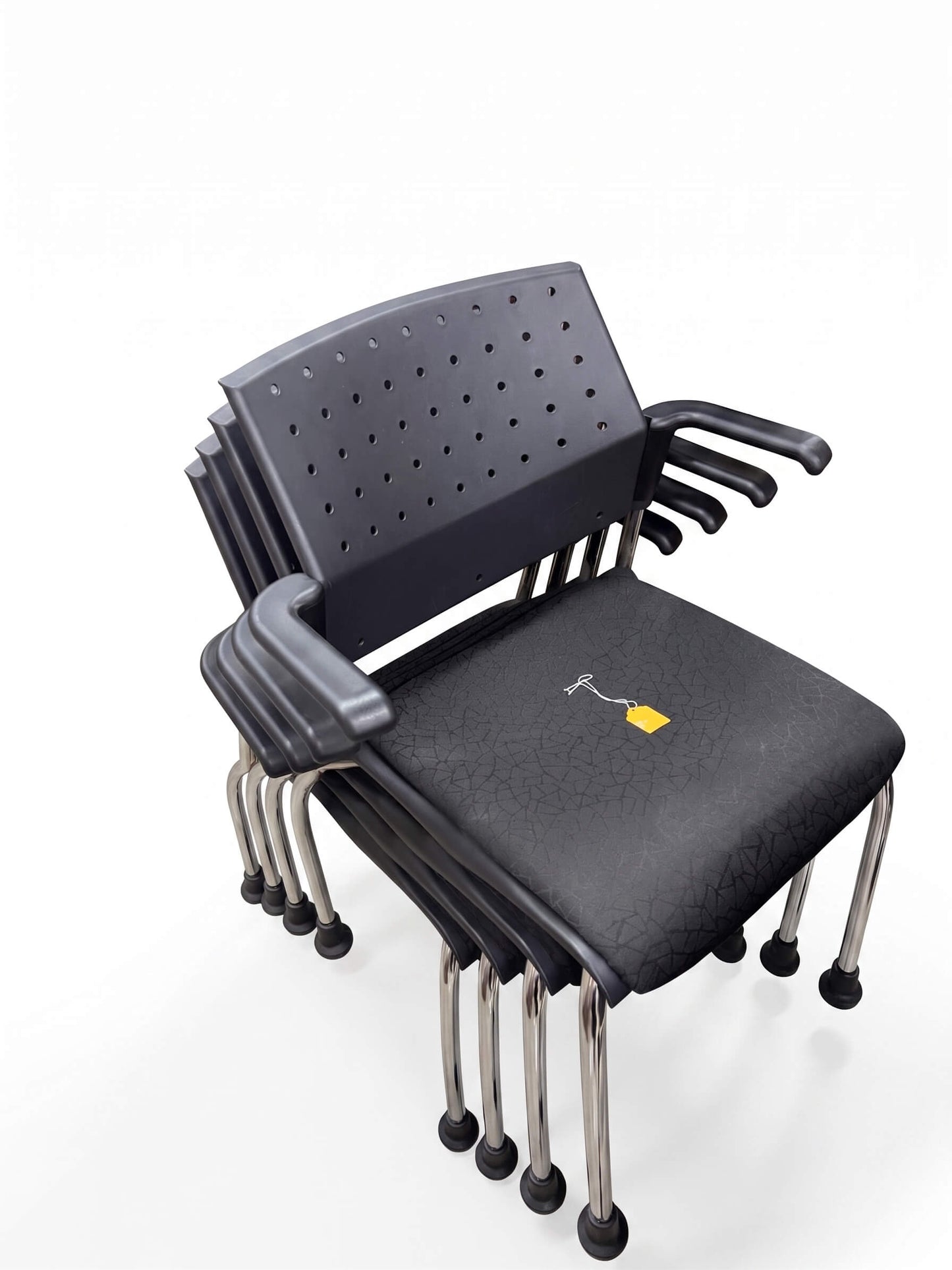 Black Reception Chairs with Arms