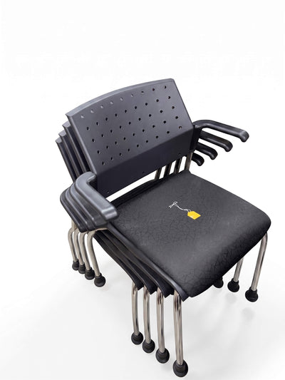 Black Reception Chairs with Arms
