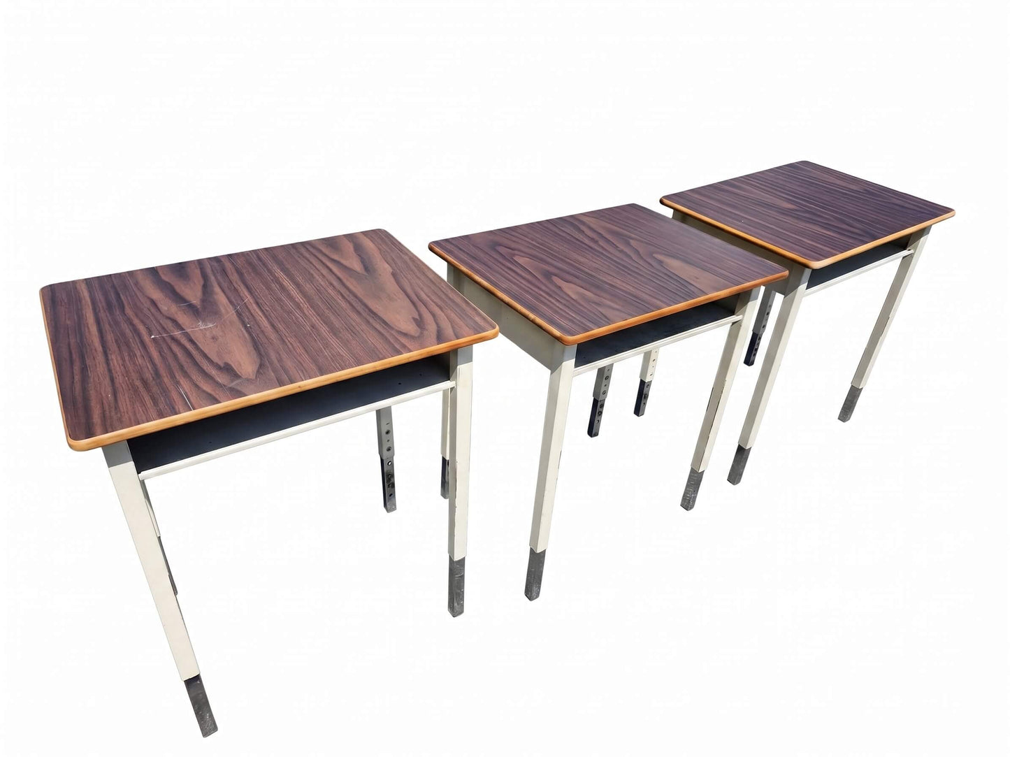 Dark Wood Grain Pocket Desks