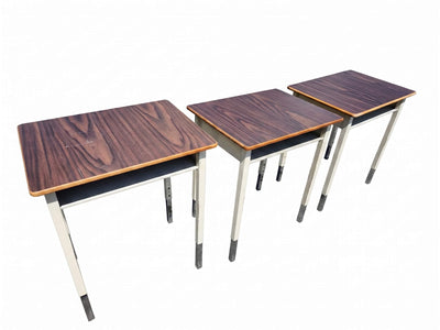 Dark Wood Grain Pocket Desks