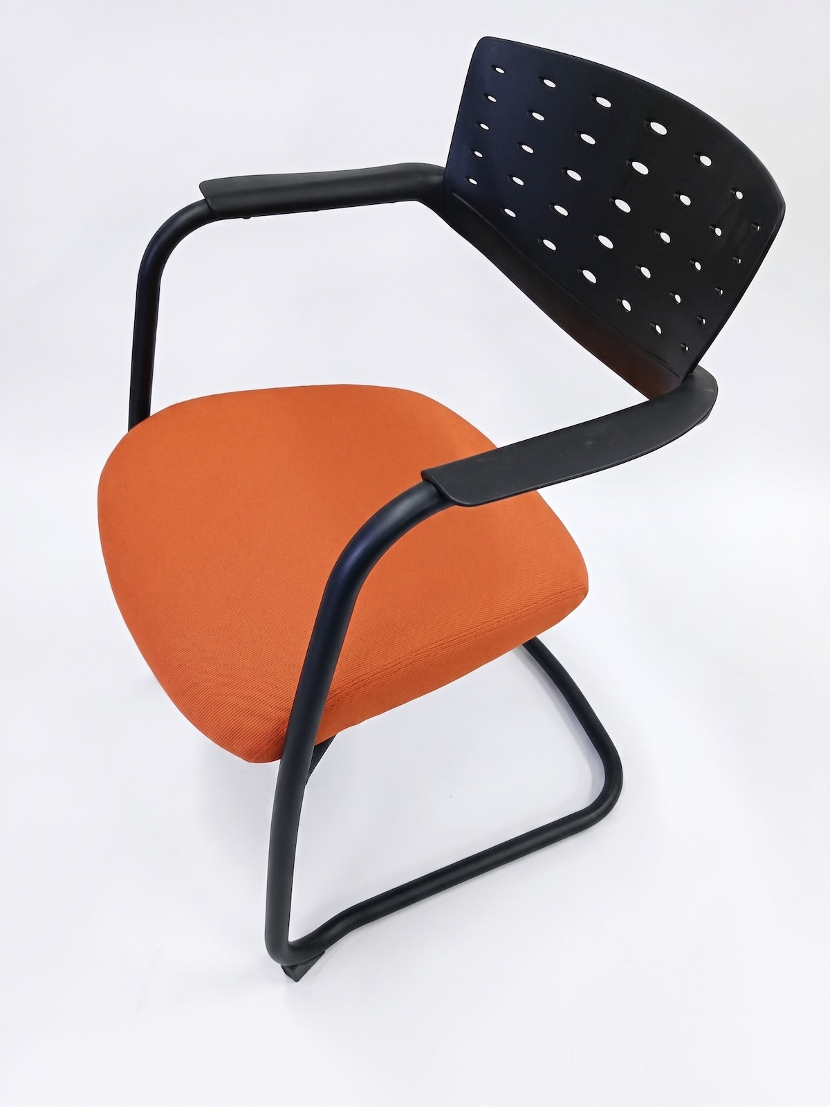 Orange Padded Reception Chairs