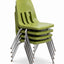 18” Green Plastic Stacking Chairs