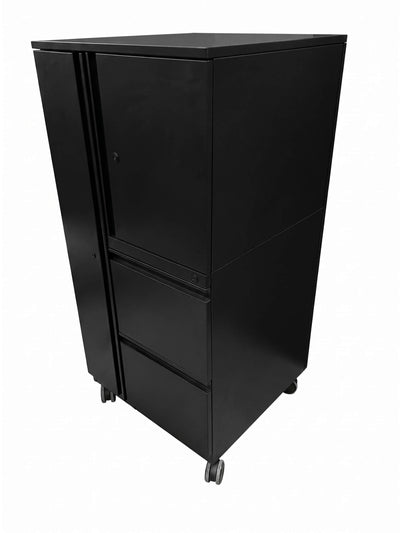 Rolling Black Storage Cabinet
