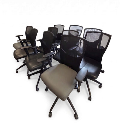 Global Upholstery Adjustable Mesh Back Rolling Office Chairs
