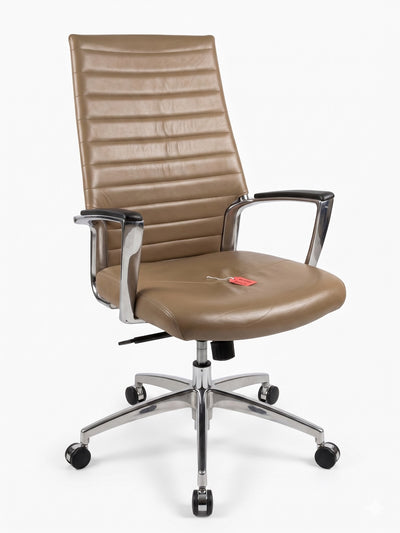 Beige Ribbed Back Office Chairs