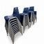 Navy Blue Plastic 18" Stacking Chairs