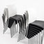 Black & White Stacking Plastic Chairs