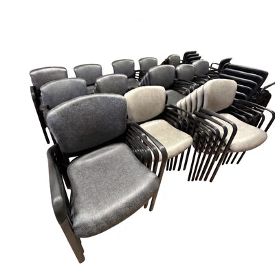 Black Vinyl Reception Chairs
