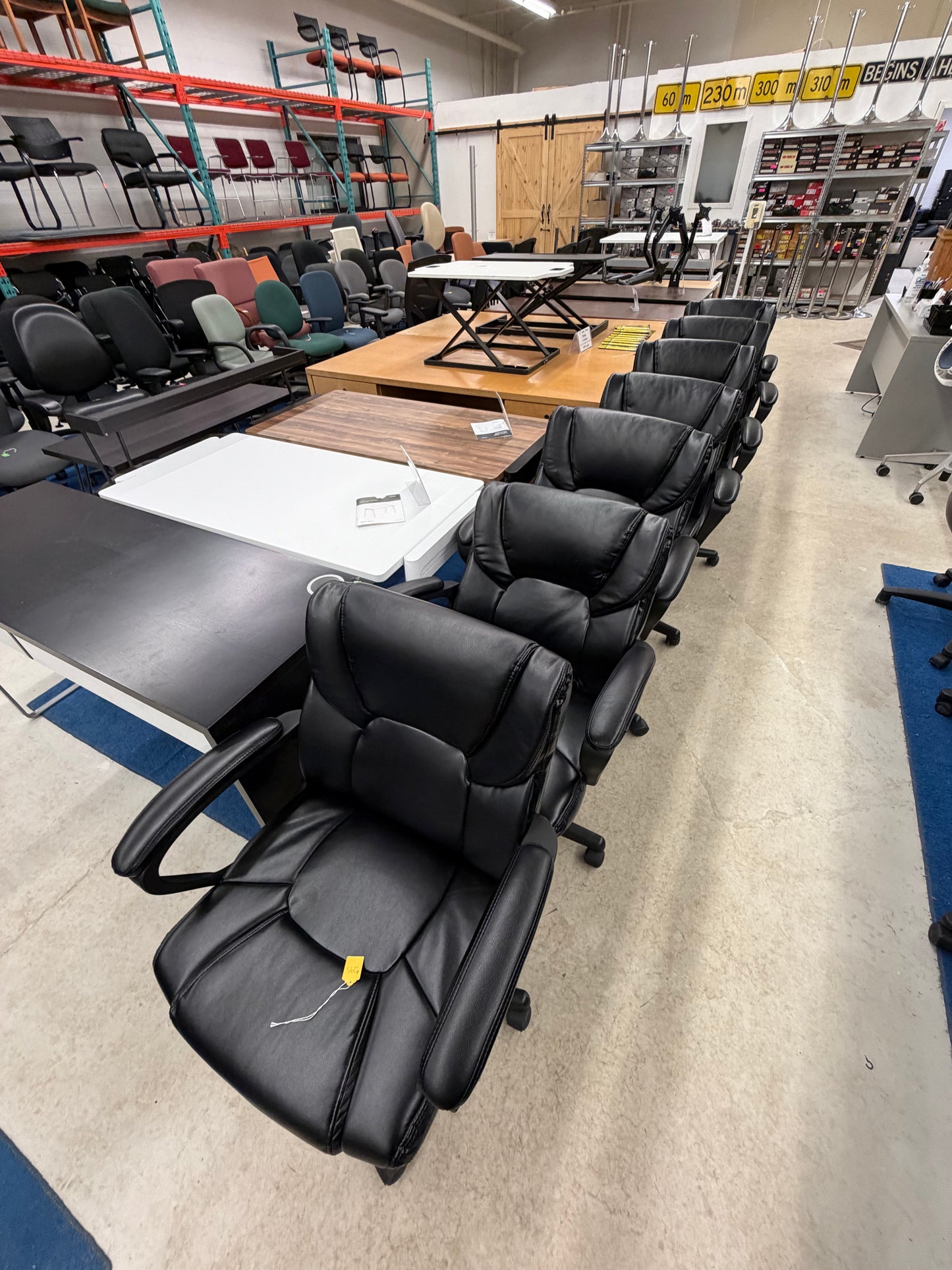 Black Leather Office / Boardroom Chairs