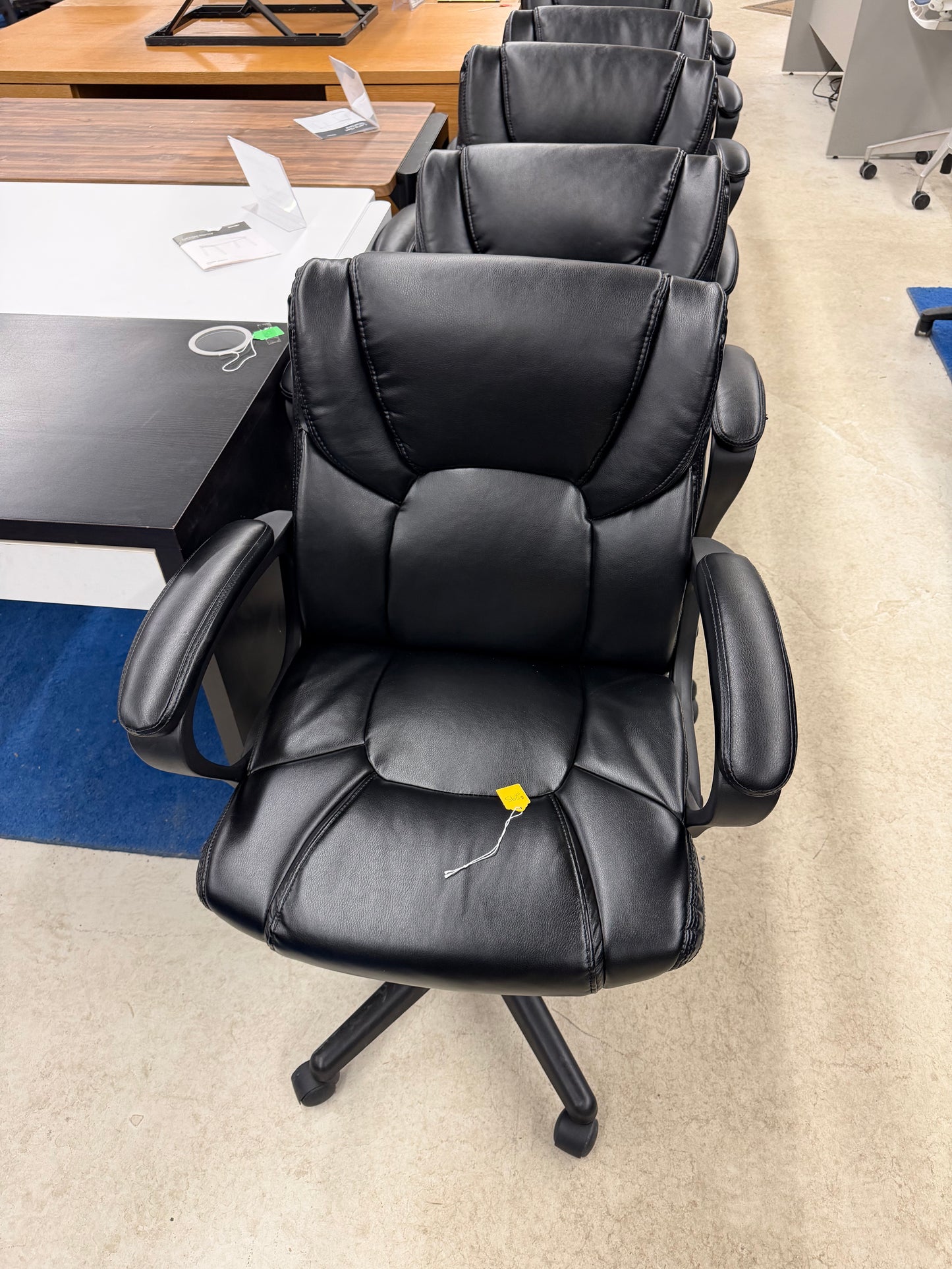 Black Leather Office / Boardroom Chairs