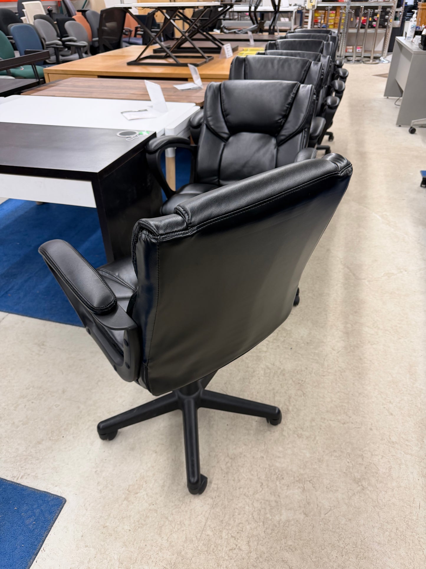 Black Leather Office / Boardroom Chairs