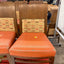 Brown/Orange Wood Restaurant Chairs
