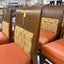Brown/Orange Wood Restaurant Chairs