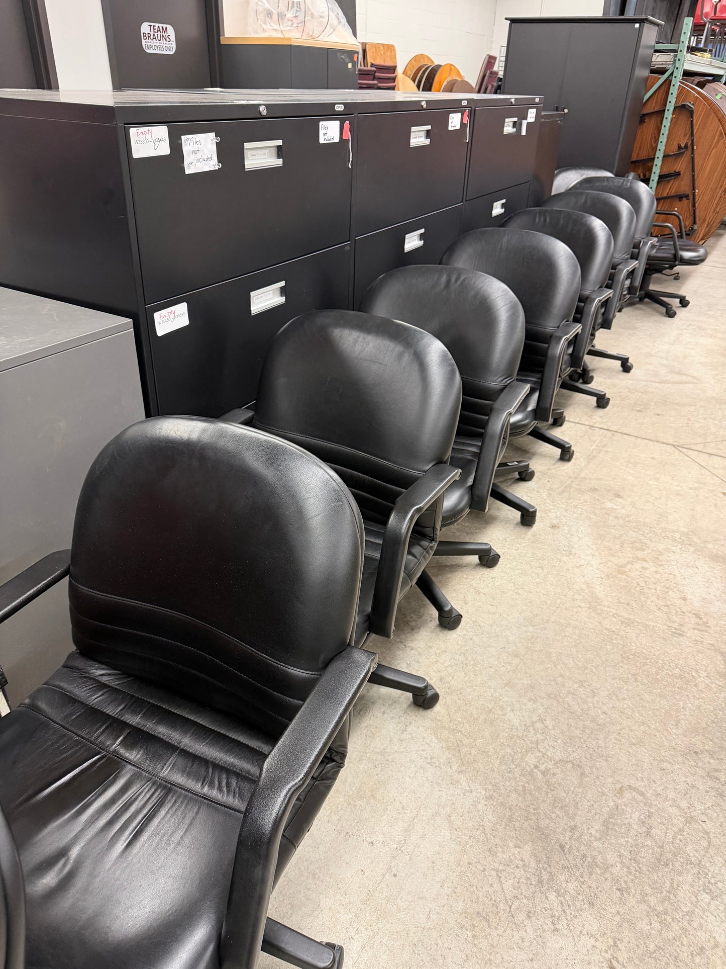 Black Vinyl Office Chairs