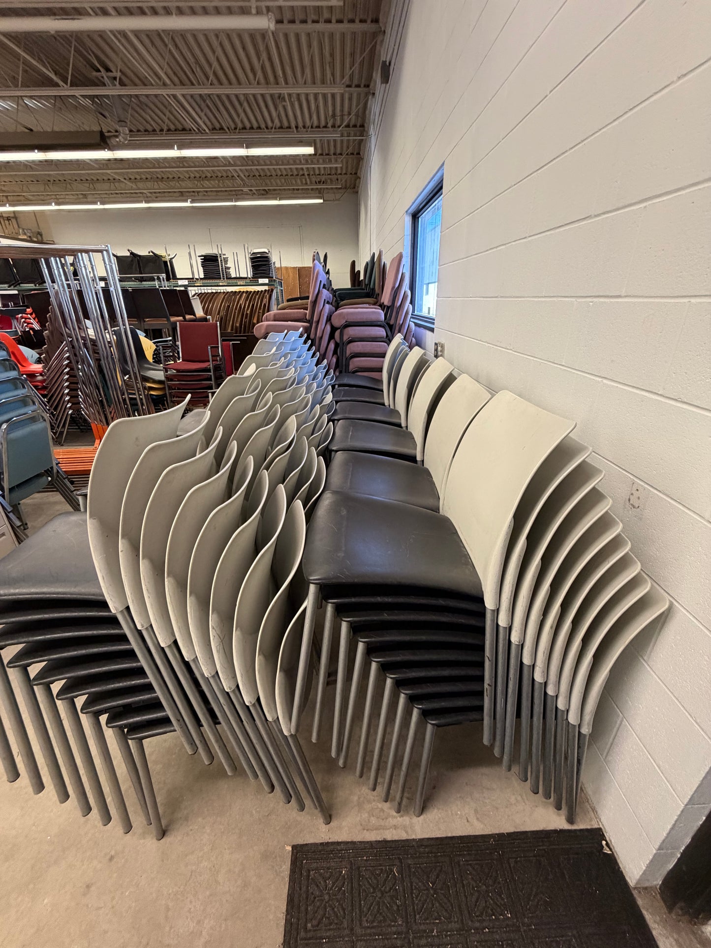 18" Plastic Stacking Chairs