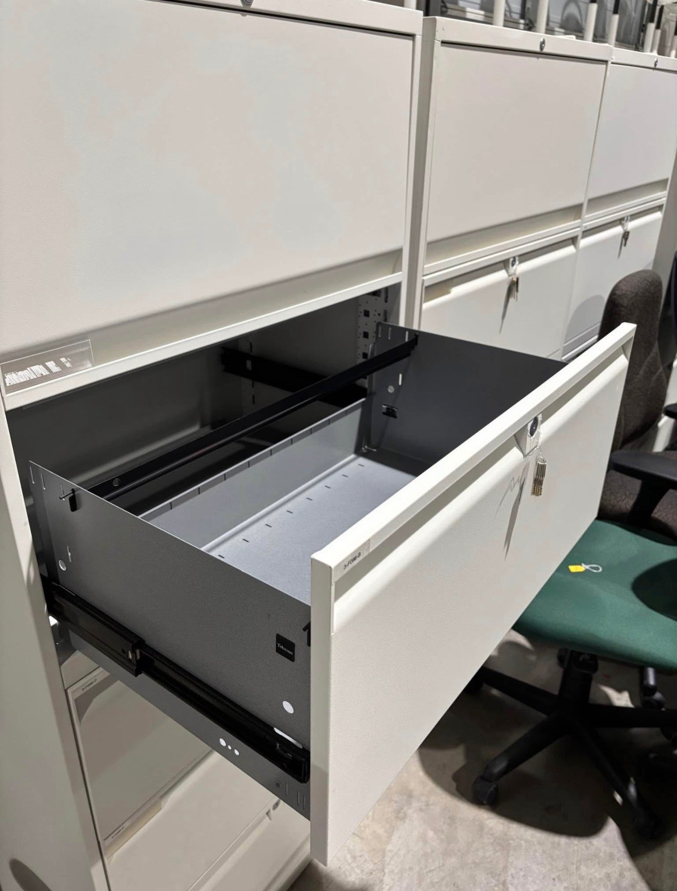 5-Drawer White Lateral Filing Cabinets