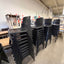 Black 18" Plastic Stacking Chairs