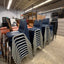 Navy Blue Plastic 18" Stacking Chairs