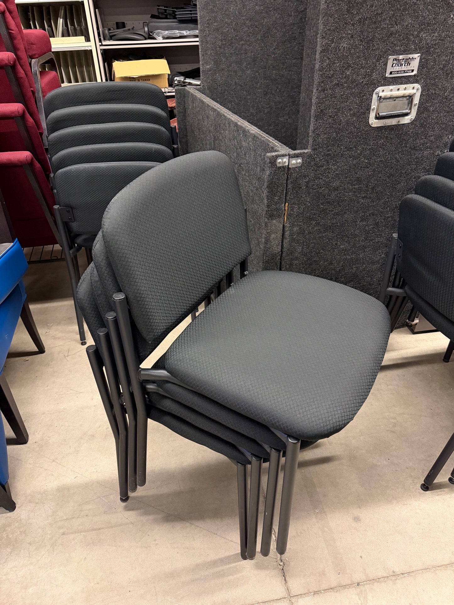 Black Stacking Reception Chairs