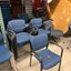 Blue Fabric Reception Chairs with Arms