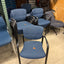 Blue Fabric Reception Chairs with Arms